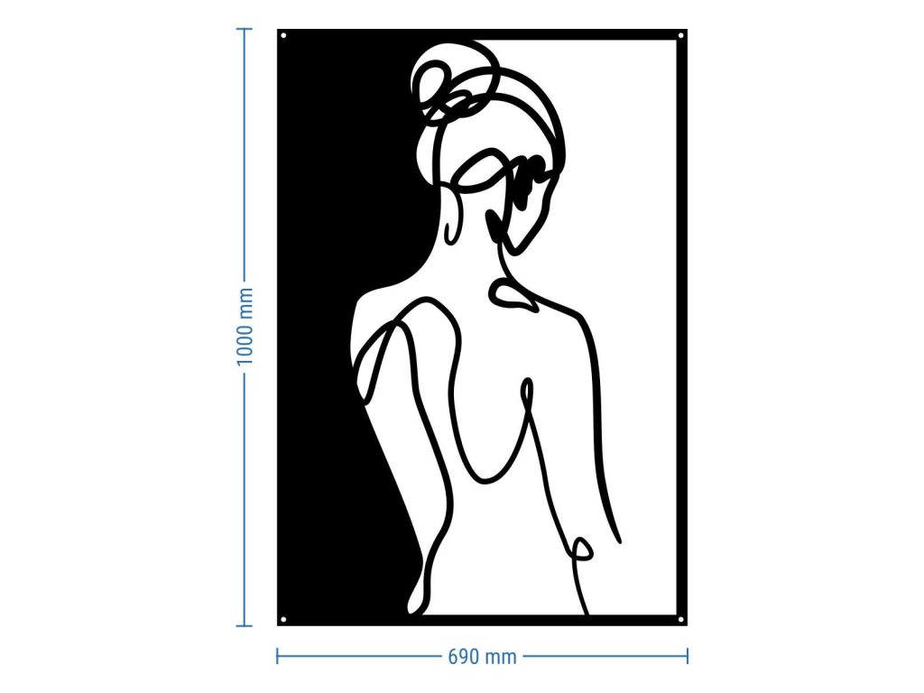 Obraz metalowy Kobieta z linii I 100 cm - obrazek 3