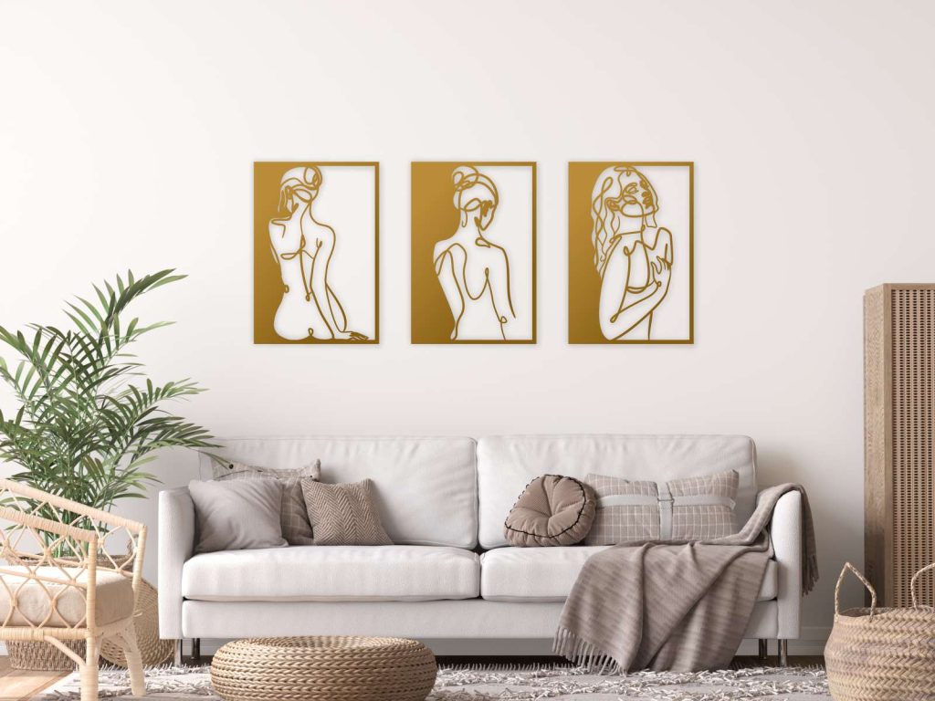 Obraz metalowy Kobieta z linii III 50 cm - obrazek 3