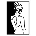 Obraz metalowy Kobieta z linii I 70 cm