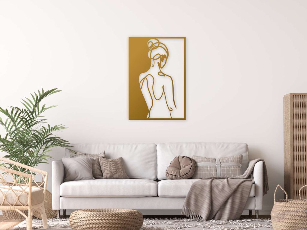 Obraz metalowy Kobieta z linii I 70 cm - obrazek 2