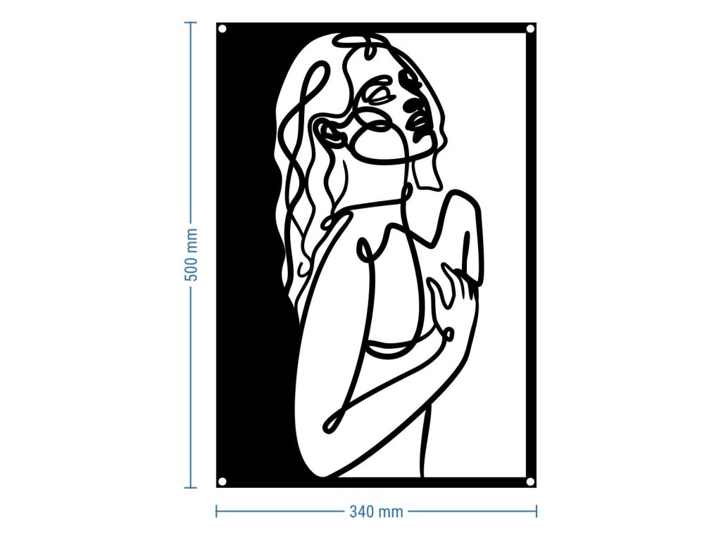 Obraz metalowy Kobieta z linii II 50 cm - obrazek 4