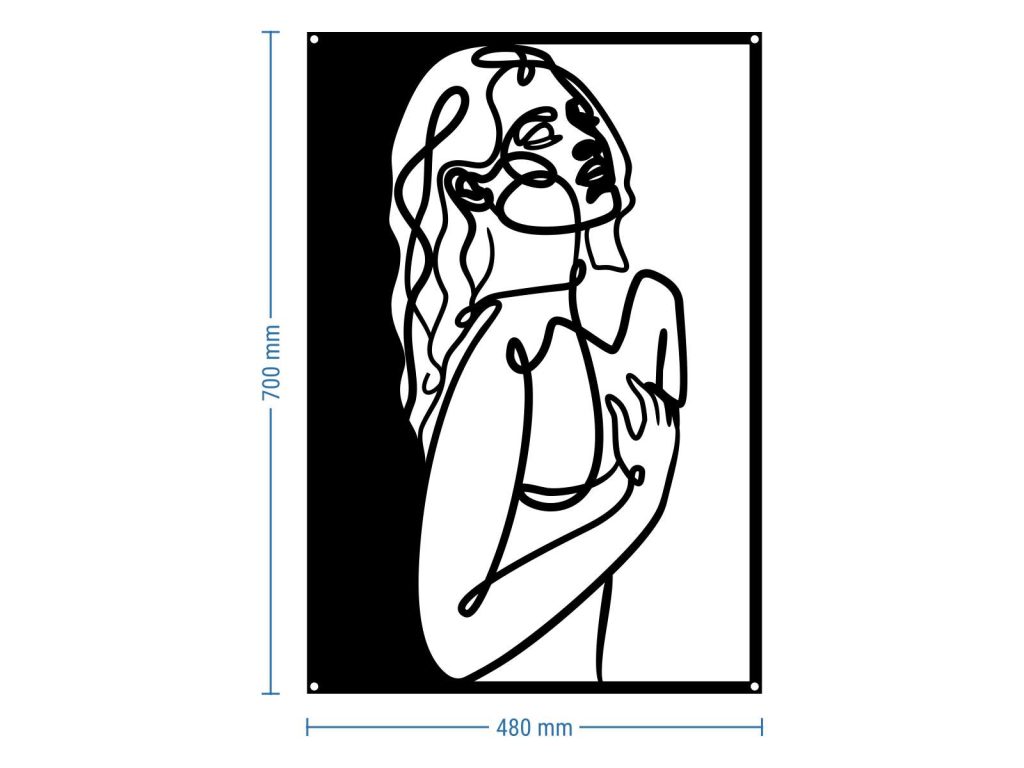 Obraz metalowy Kobieta z linii II 70 cm - obrazek 4