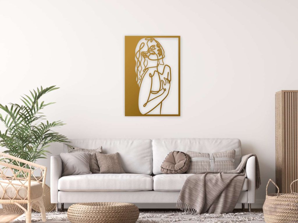 Obraz metalowy Kobieta z linii II 70 cm - obrazek 2