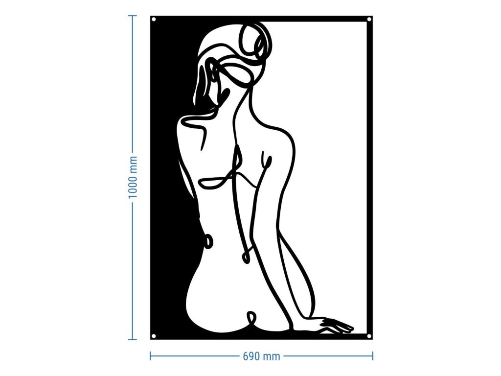 Obraz metalowy Kobieta z linii III 100 cm - obrazek 3
