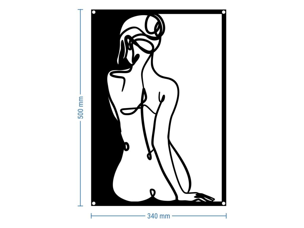 Obraz metalowy Kobieta z linii III 50 cm - obrazek 4