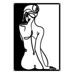 Obraz metalowy Kobieta z linii III 70 cm