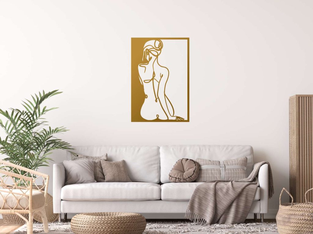 Obraz metalowy Kobieta z linii III 70 cm - obrazek 2