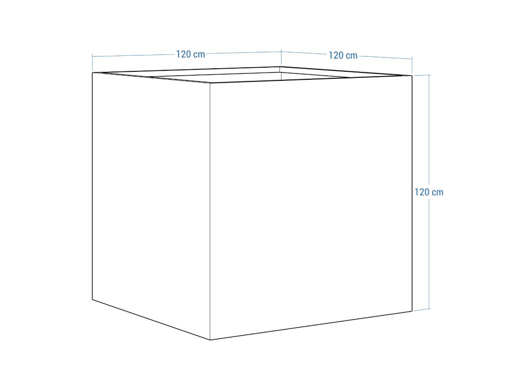 Donica ogrodowa metalowa Corten 120x120x120 cm - obrazek 4