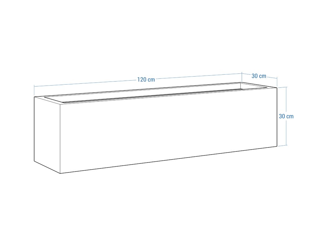 Donica ogrodowa metalowa Corten 30x120x30 cm - obrazek 4