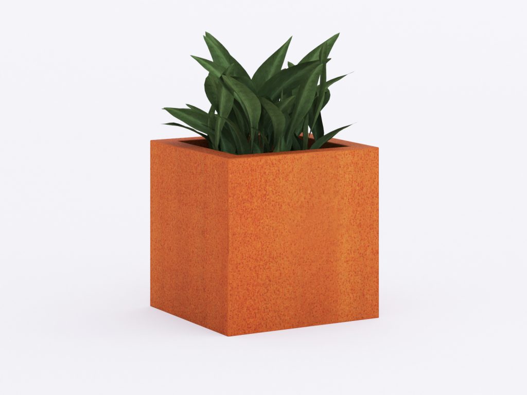 Donica ogrodowa metalowa Corten 30x30x30 cm - obrazek 2
