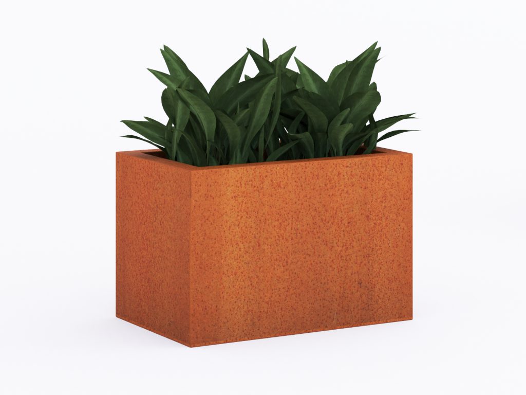 Donica ogrodowa metalowa Corten 30x45x30 cm - obrazek 2