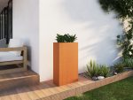 Donica ogrodowa metalowa Corten 30x60x105 cm - obrazek 3