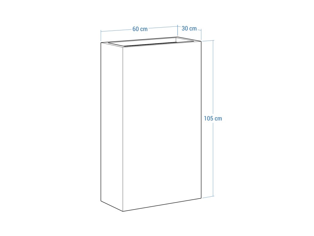 Donica ogrodowa metalowa Corten 30x60x105 cm - obrazek 4