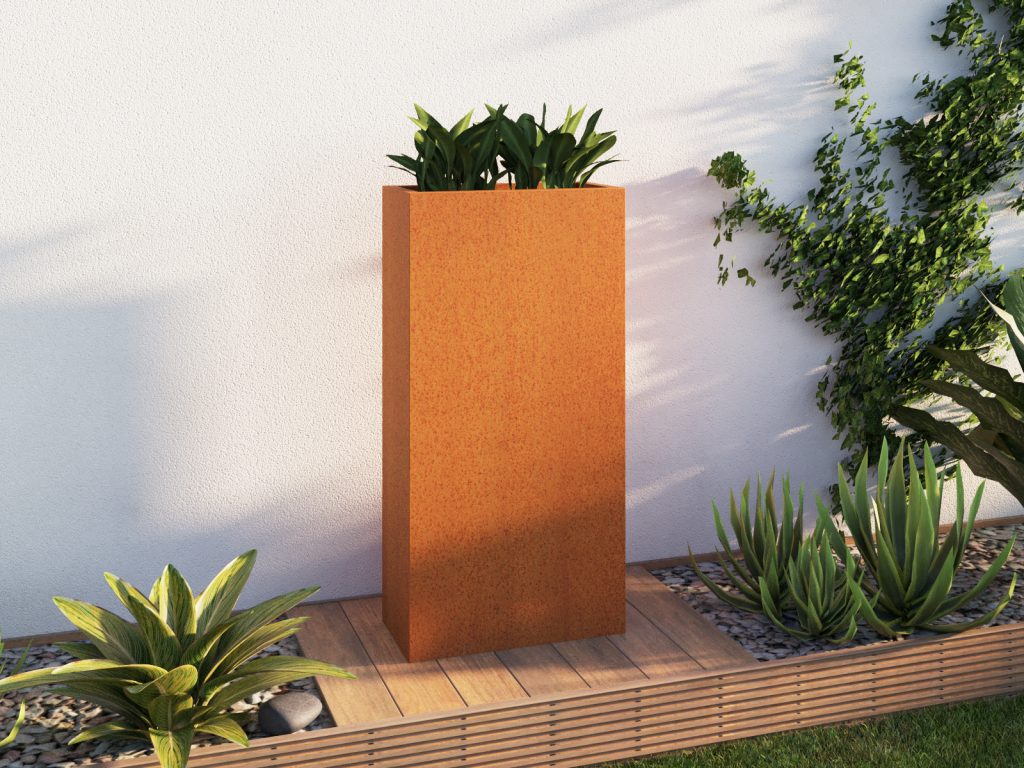 Donica ogrodowa metalowa Corten 30x60x120 cm - obrazek 3
