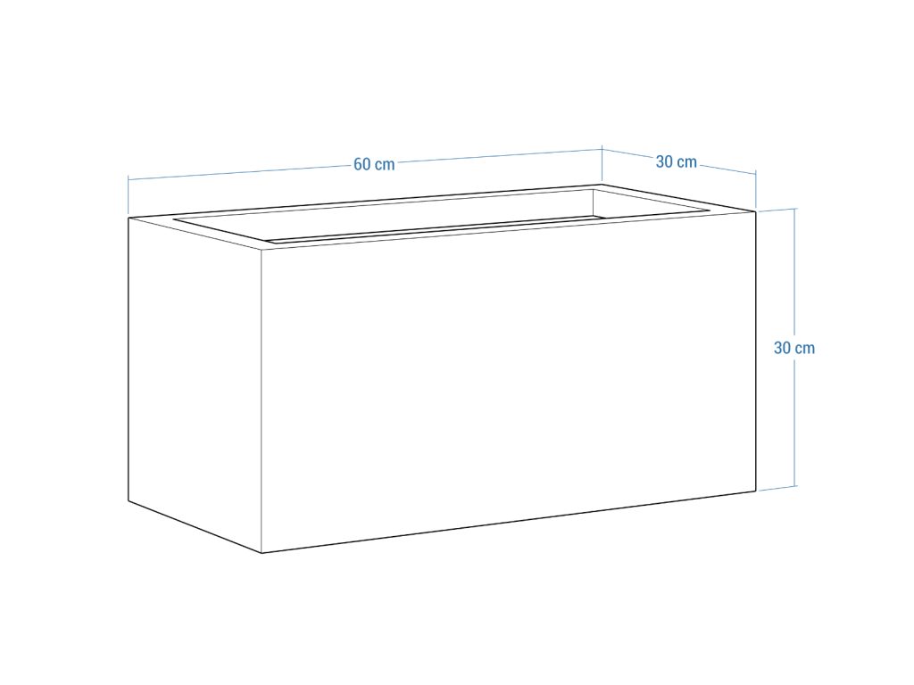 Donica ogrodowa metalowa Corten 30x60x30 cm - obrazek 4
