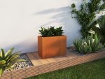 Donica ogrodowa metalowa Corten 30x60x45 cm - obrazek 3