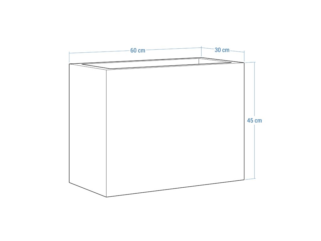 Donica ogrodowa metalowa Corten 30x60x45 cm - obrazek 4