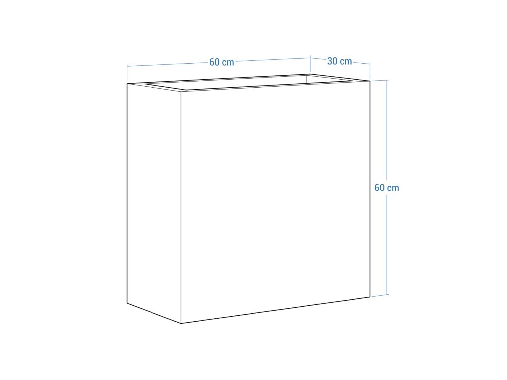Donica ogrodowa metalowa Corten 30x60x60 cm - obrazek 4