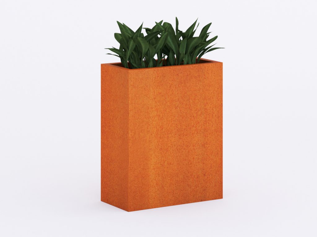 Donica ogrodowa metalowa Corten 30x60x75 cm - obrazek 2