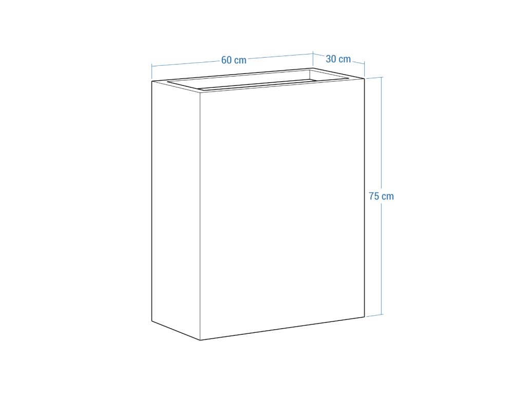 Donica ogrodowa metalowa Corten 30x60x75 cm - obrazek 4