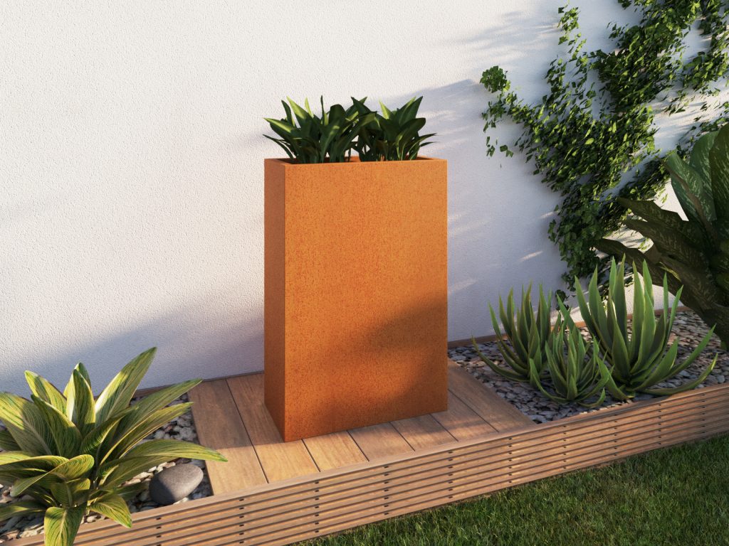 Donica ogrodowa metalowa Corten 30x60x90 cm - obrazek 3