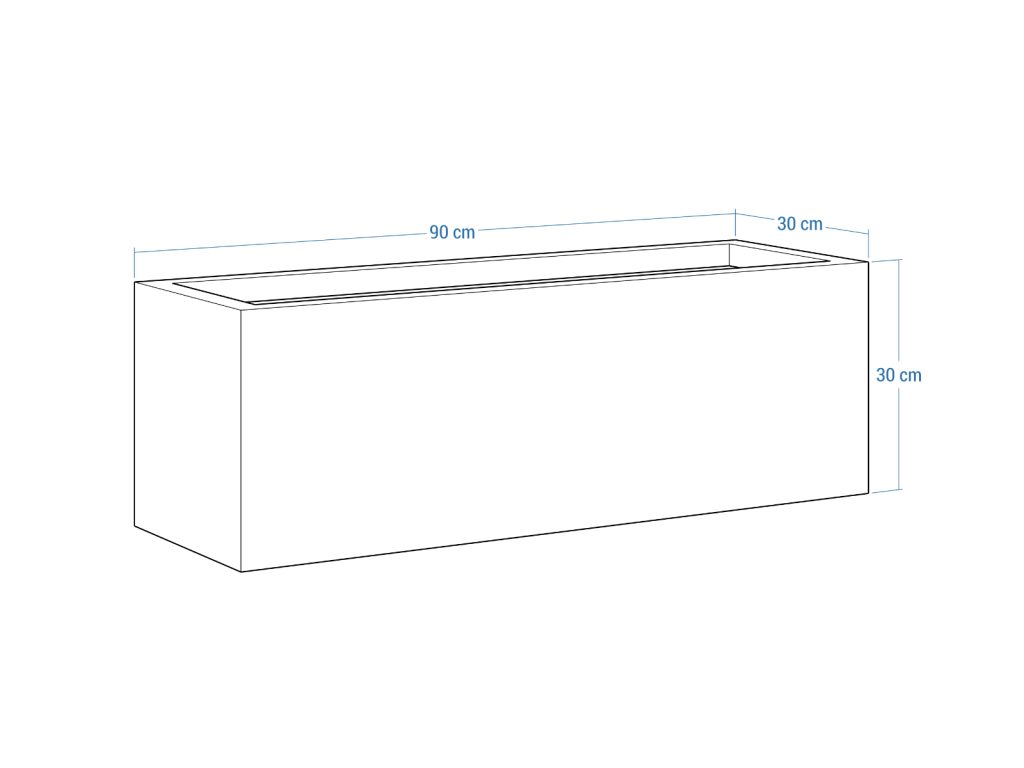 Donica ogrodowa metalowa Corten 30x90x30 cm - obrazek 4