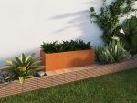 Donica ogrodowa metalowa Corten 45x105x30 cm - obrazek 3