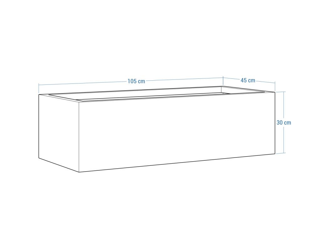Donica ogrodowa metalowa Corten 45x105x30 cm - obrazek 4