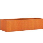 Donica ogrodowa metalowa Corten 45x120x30 cm