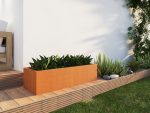 Donica ogrodowa metalowa Corten 45x120x30 cm - obrazek 3