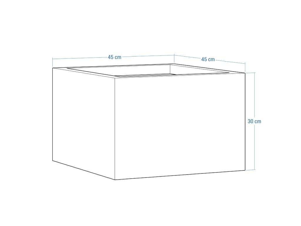 Donica ogrodowa metalowa Corten 45x45x30 cm - obrazek 4
