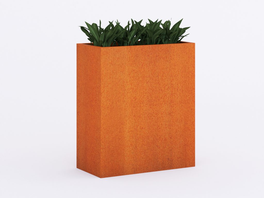 Donica ogrodowa metalowa Corten 45x90x105 cm - obrazek 2