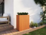 Donica ogrodowa metalowa Corten 45x90x105 cm - obrazek 3