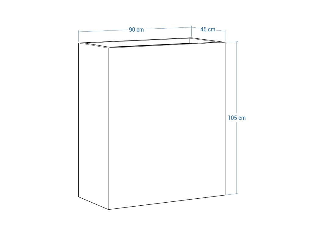 Donica ogrodowa metalowa Corten 45x90x105 cm - obrazek 4