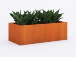 Donica ogrodowa metalowa Corten 45x90x30 cm - obrazek 2