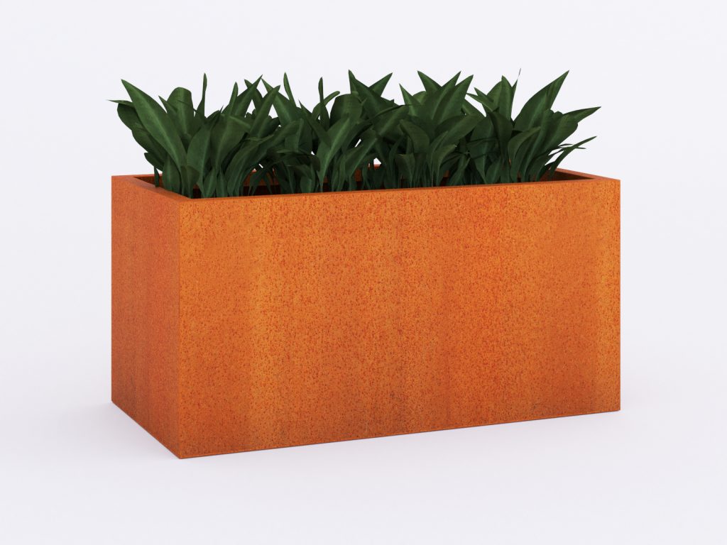 Donica ogrodowa metalowa Corten 45x90x45 cm - obrazek 2