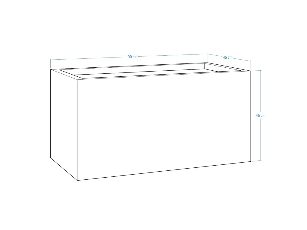 Donica ogrodowa metalowa Corten 45x90x45 cm - obrazek 4