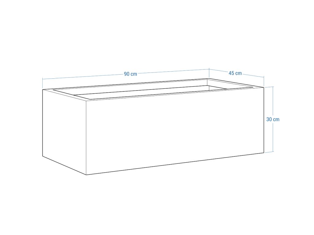Donica ogrodowa metalowa Corten 45x90x30 cm - obrazek 4