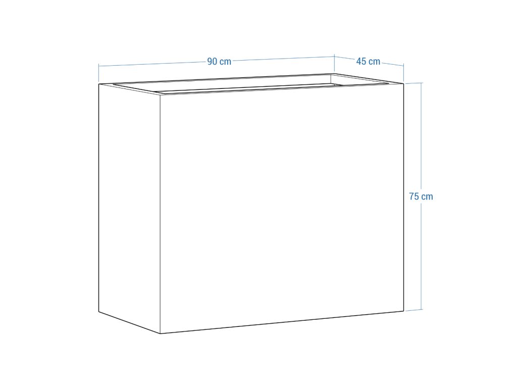 Donica ogrodowa metalowa Corten 45x90x75 cm - obrazek 4