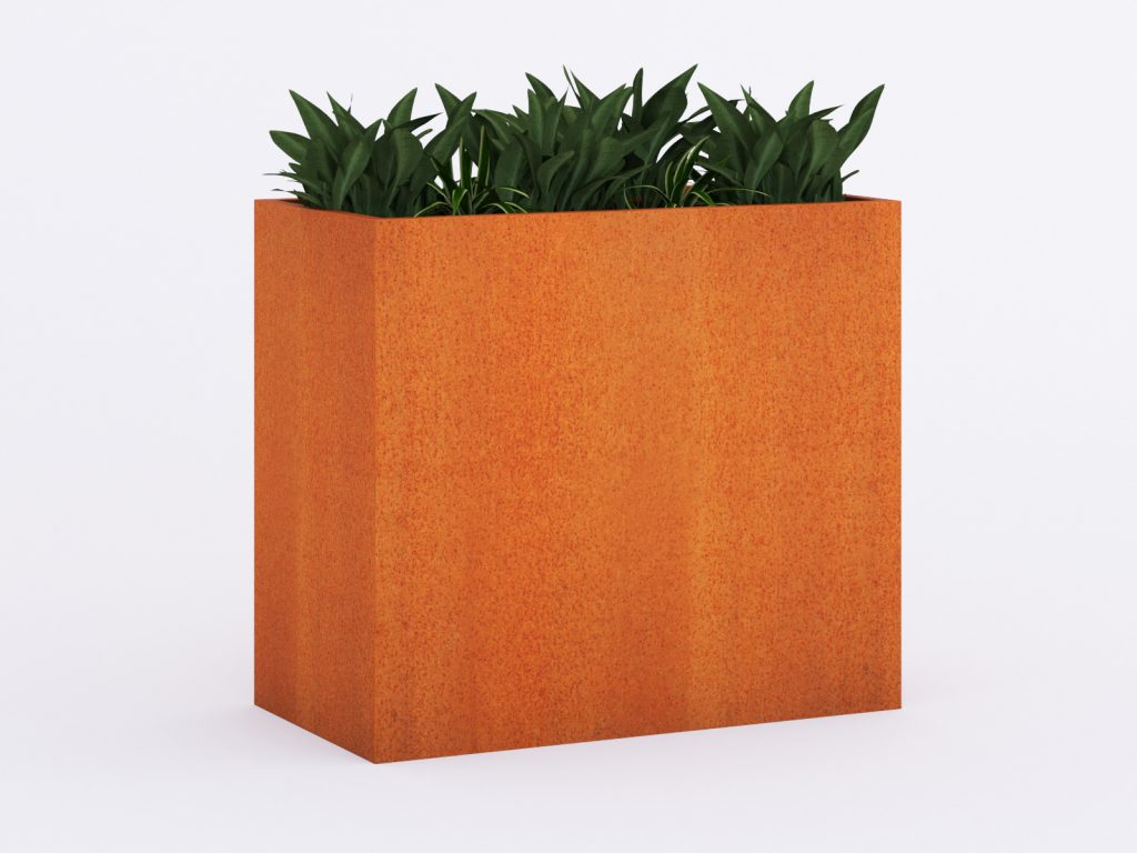 Donica ogrodowa metalowa Corten 60x120x105 cm - obrazek 2