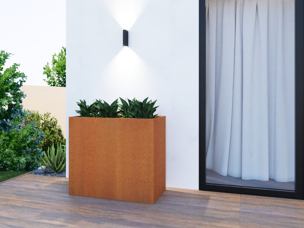 Donica ogrodowa metalowa Corten 60x120x105 cm - obrazek 3