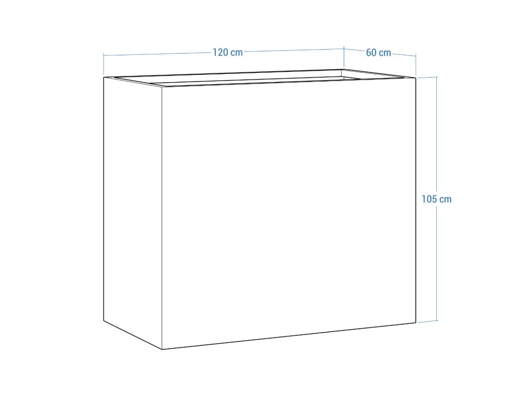 Donica ogrodowa metalowa Corten 60x120x105 cm - obrazek 4