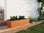 Donica ogrodowa metalowa Corten 60x120x30 cm - obrazek 3