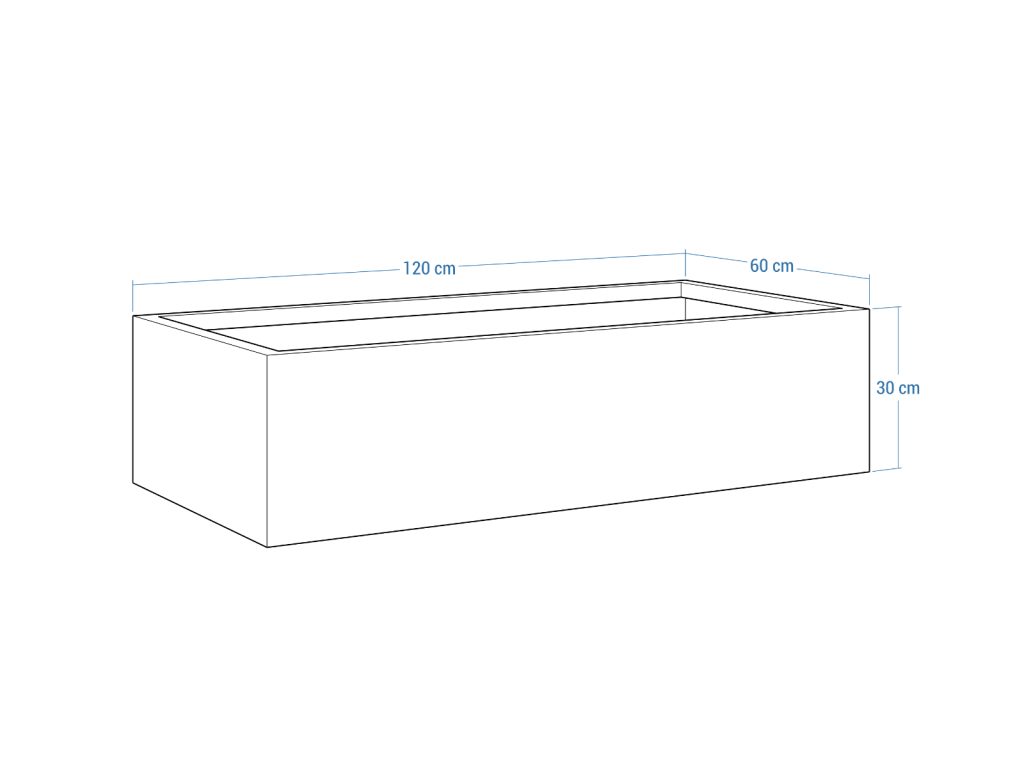 Donica ogrodowa metalowa Corten 60x120x30 cm - obrazek 4