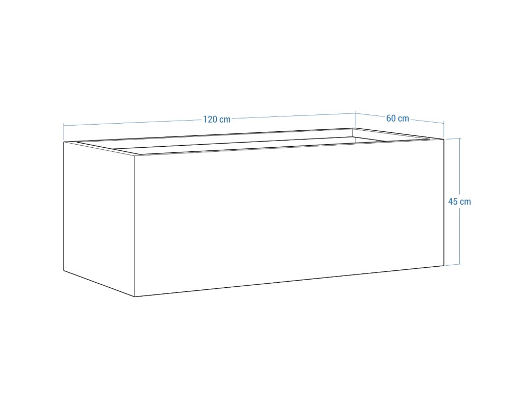 Donica ogrodowa metalowa Corten 60x120x45 cm - obrazek 4