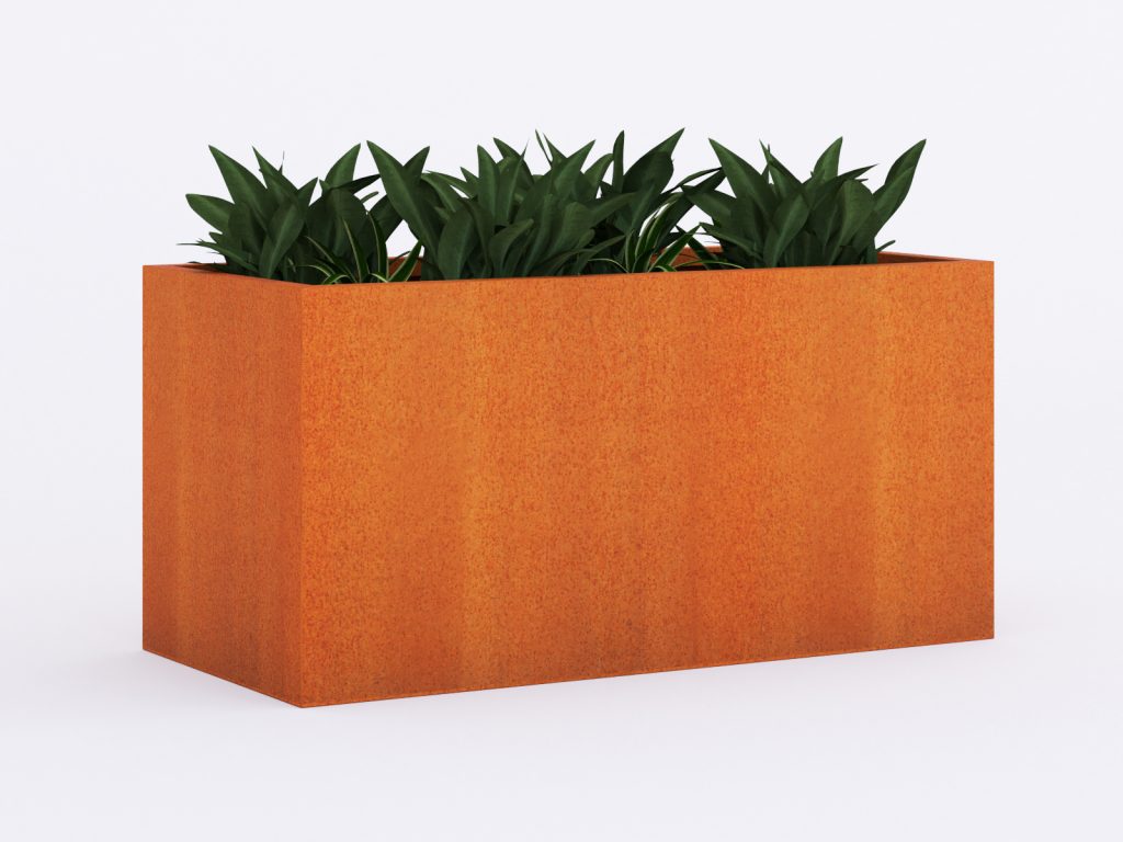 Donica ogrodowa metalowa Corten 60x120x60 cm - obrazek 2