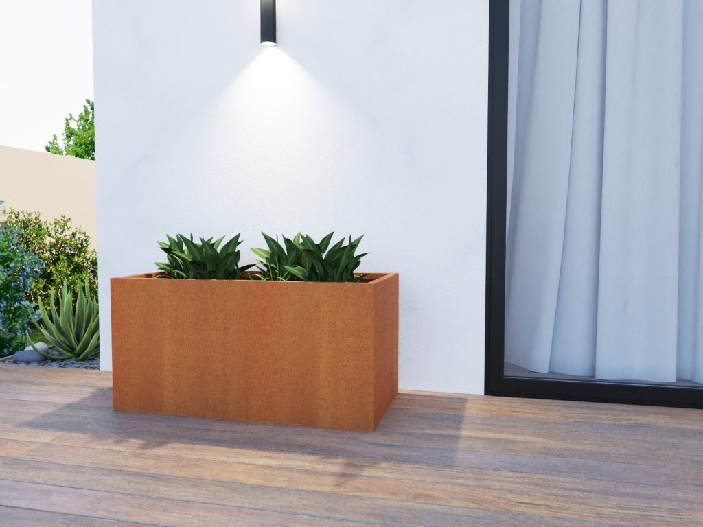 Donica ogrodowa metalowa Corten 60x120x60 cm - obrazek 3