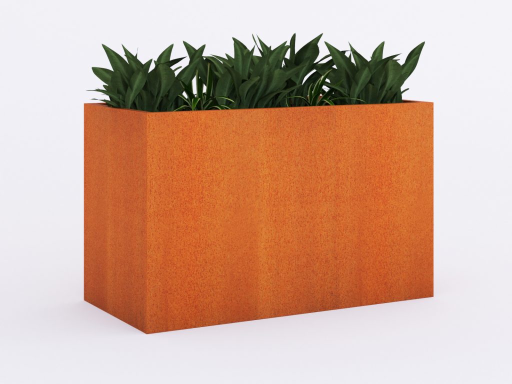 Donica ogrodowa metalowa Corten 60x120x75 cm - obrazek 2