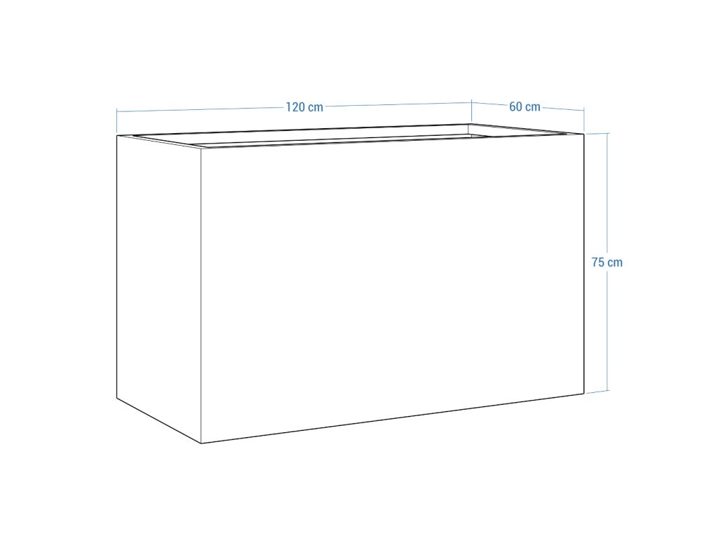 Donica ogrodowa metalowa Corten 60x120x75 cm - obrazek 4