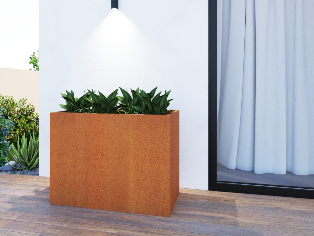 Donica ogrodowa metalowa Corten 60x120x90 cm - obrazek 3